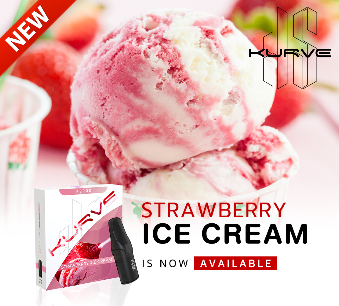 KS Kurve Pod strawberry ice cream สตอเบอรรี่ไอติม