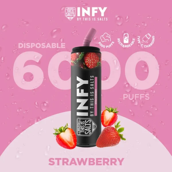 INFY 6000 Puffs Strawberry กลิ่นสตรอเบอร์รี่