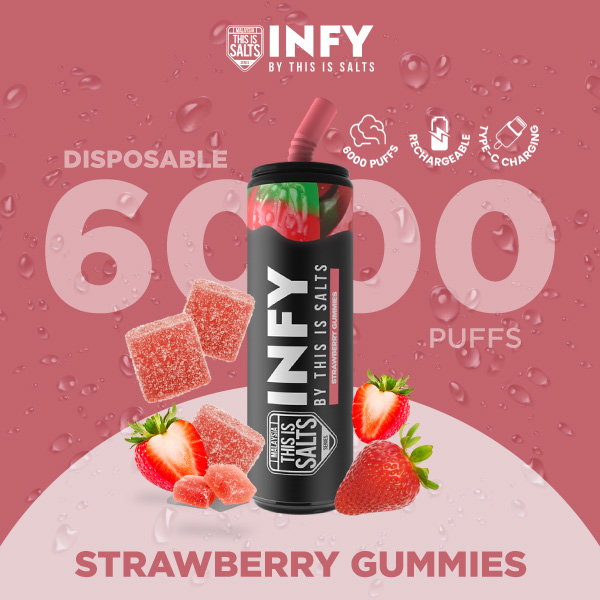 INFY 6000 Puffs Strawberry Gummies กลิ่นเยลลี่สตรอเบอร์รี่