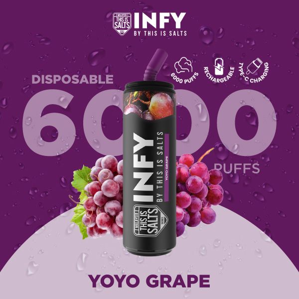 INFY 6000 Puffs Yoyo Grape กลิ่นองุ่นโยโย่